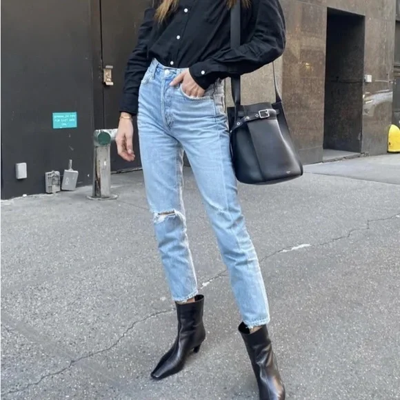 Agolde Riley straight leg jeans Shatter 25 - Picture 4 of 8